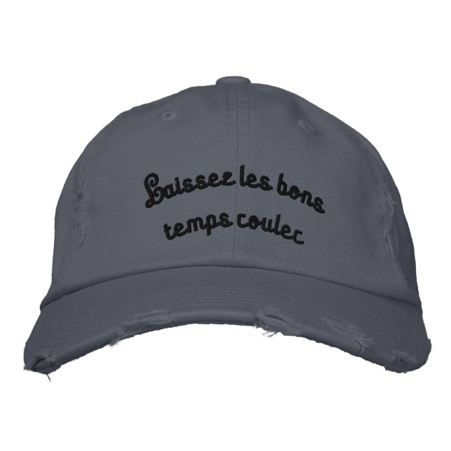 "Laisez les bons temps rouler" bestickte Cap Bestickte Baseballkappe (Vorderseite)