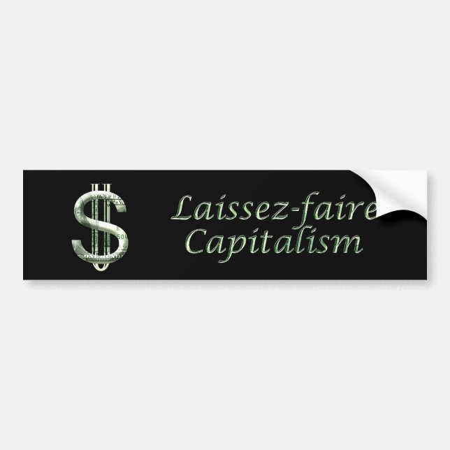 Laissez-Faire $100 Kapitalismus Autoaufkleber (Vorne)