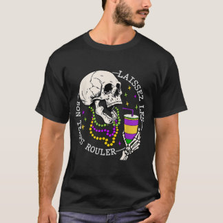 Laissez Les Bon Temps Rouler Funny Skelett T-Shirt