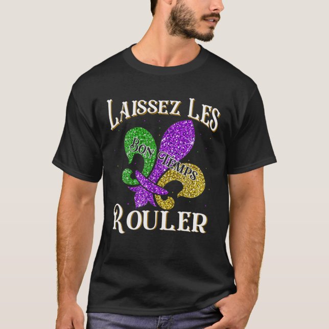 Laissez Les Bon Temps Rouler Mardi Gras 2022 Fleur T-Shirt (Vorderseite)