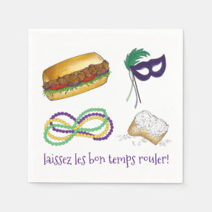 Laissez Les Bon Temps Rouler Mardi Gras NOLA Serviette