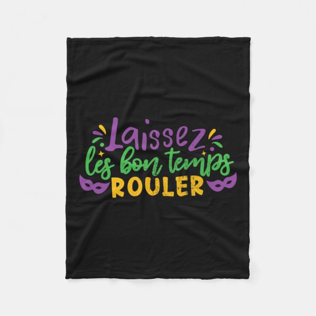 Laissez Les Bon Temps Rouler Mardi Gras Party Cost Fleecedecke (Vorderseite)