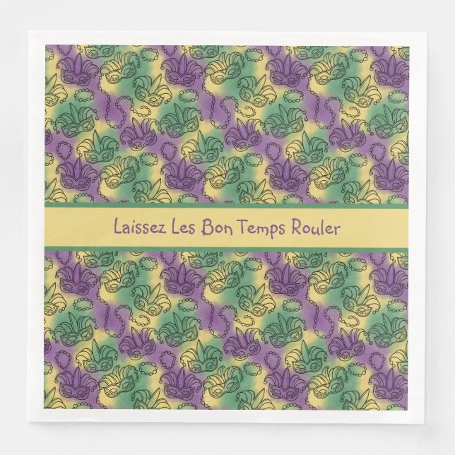 Laissez Les Bon Temps Rouler Mardi Gras Serviette (Vorderseite)