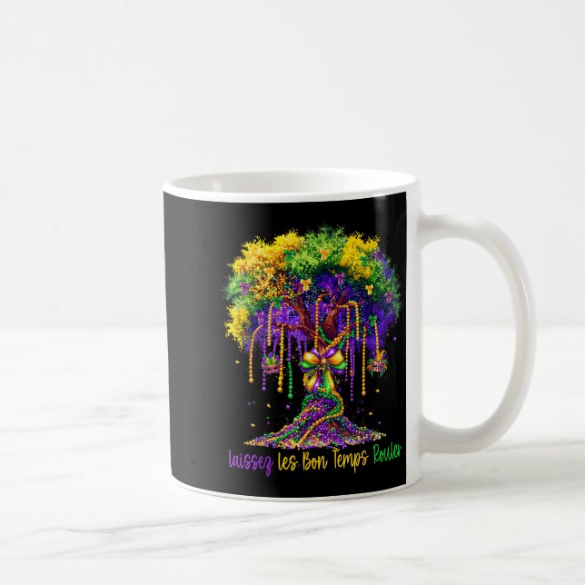 Laissez Les Bon Temps Rouler Mardi Gras Tree 2026  Kaffeetasse (Rechts)