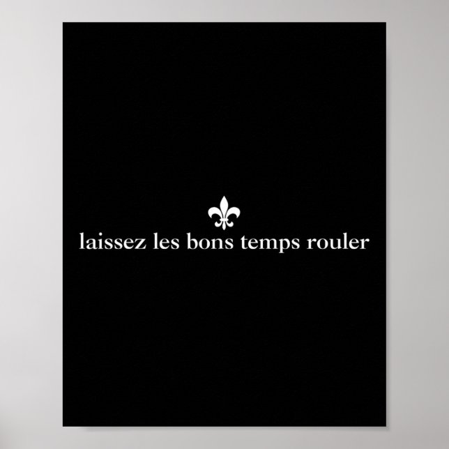 Laissez Les Bon Temps Rouler Minimalistisch Mardi  Poster (Vorne)
