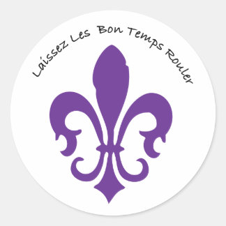 Laissez les bon temps rouller runder aufkleber