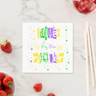 Laissez les bon temps rouller Typografie Mardi Gra Serviette