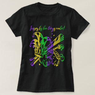Laissez les bon temps rouller Typografie Mardi Gra T-Shirt