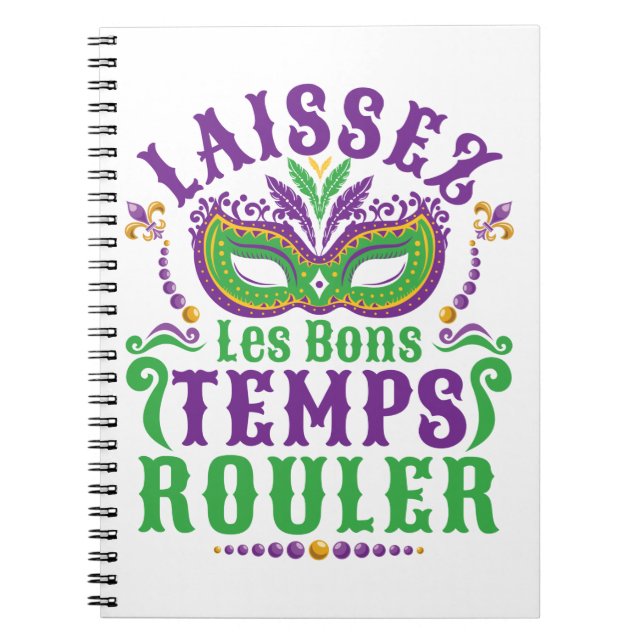 Laissez Les Bons Tempel Rouler Mardi Gras Notizblock (Vorderseite)