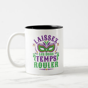 Laissez Les Bons Tempel Rouler Mardi Gras Zweifarbige Tasse