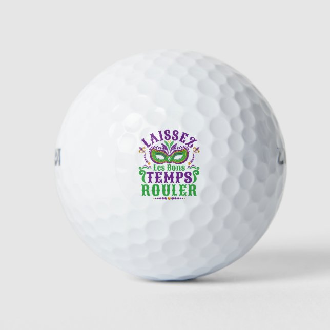 Laissez Les Bons Temps Rouler Mardi Gras Golfball (Vorderseite)