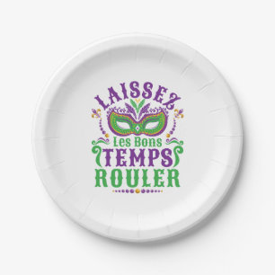 Laissez Les Bons Temps Rouler Mardi Gras Pappteller
