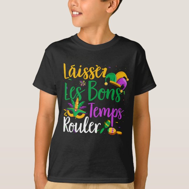 Laissez Les Bons Temps Rouler Mardi Gras T-Shirt (Vorderseite)