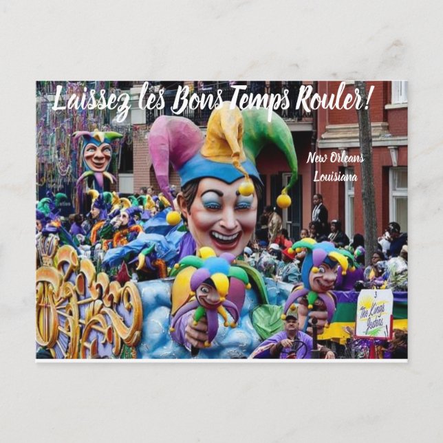 Laissez les Bons Temps Rouler Postcard Postkarte (Vorderseite)