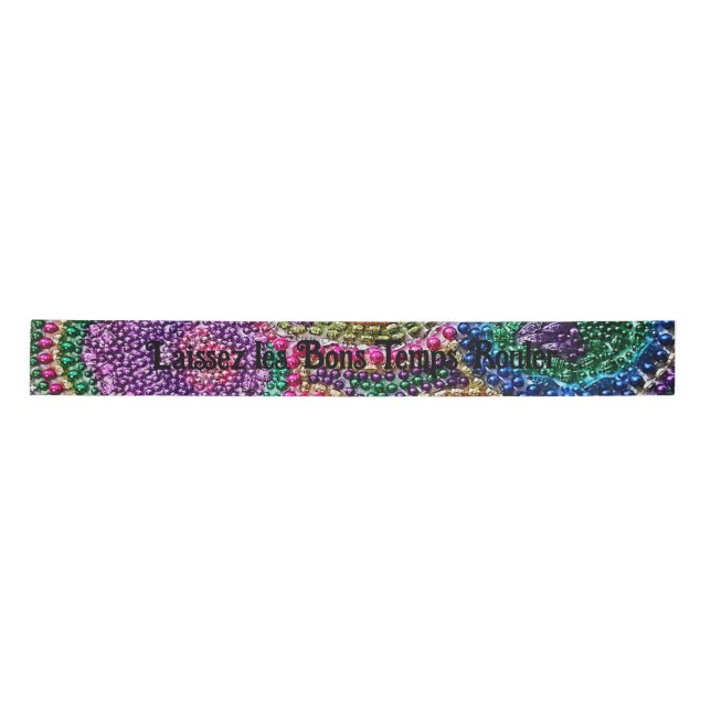 Laissez les Bons Temps Rouler Rainbow Ribbon Satinband (Vorderseite)