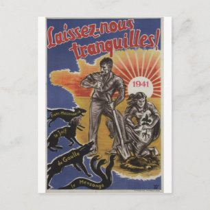 Laissez-nous Propaganda Poster Postkarte
