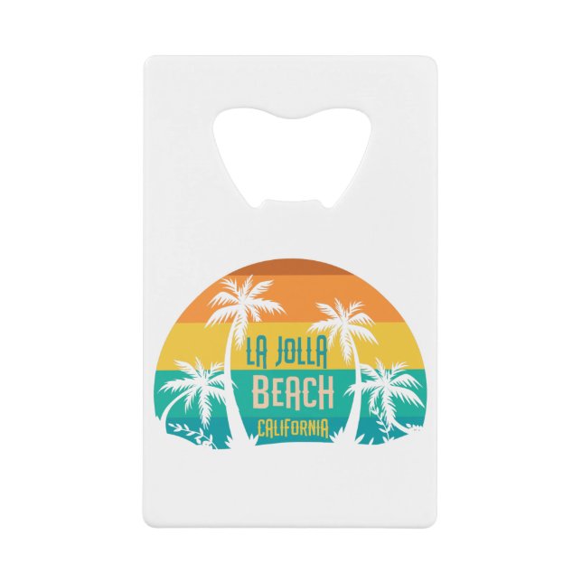 LaJolla Beach Retro Geldbeutel Flaschenöffner (Vorderseite)