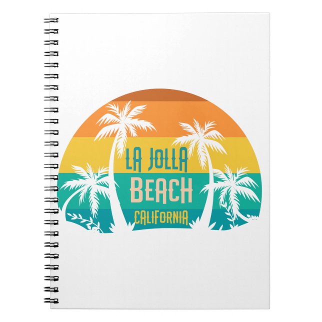 LaJolla Beach Retro Notizblock (Vorderseite)