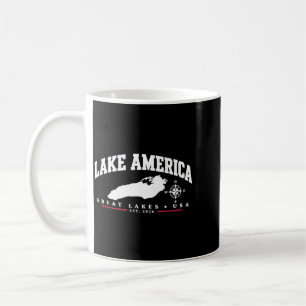 Lake Aamerica Große Vintage-Seen USA Männer Frauen Kaffeetasse