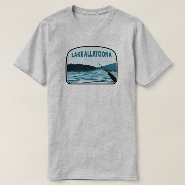 Lake Allatoona Georgia Fishing Rod T-Shirt (Design vorne)