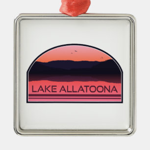 Lake Allatoona Georgia Red Sunrise Ornament Aus Metall