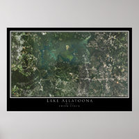 Lake Allatoona Georgia Satellite Poster Karte