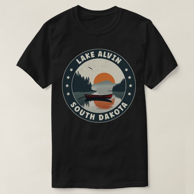 Lake Alvin South Dakota Sunset T-Shirt (Design vorne)