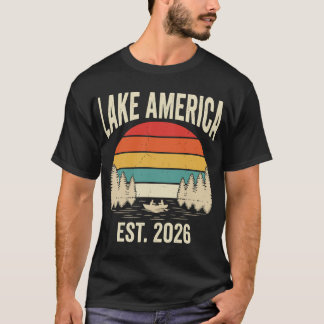 Lake America Eröffnet 2026 Sonnenuntergang Vintage T-Shirt