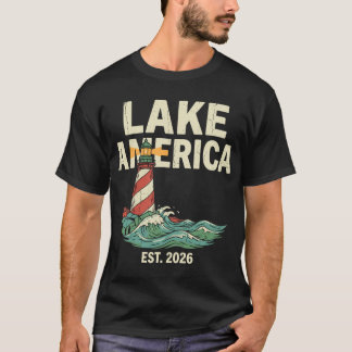 Lake America Leuchtturm Est 2026 Vintage Retro T-Shirt