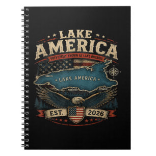 Lake America USA Zuvor Lustig Patriotisch Notizblock