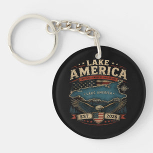 Lake America USA Zuvor Lustig Patriotisch Schlüsselanhänger