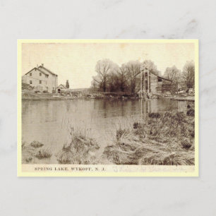 Lake and Ice House, Wyckoff, New Jersey Vintag Postkarte