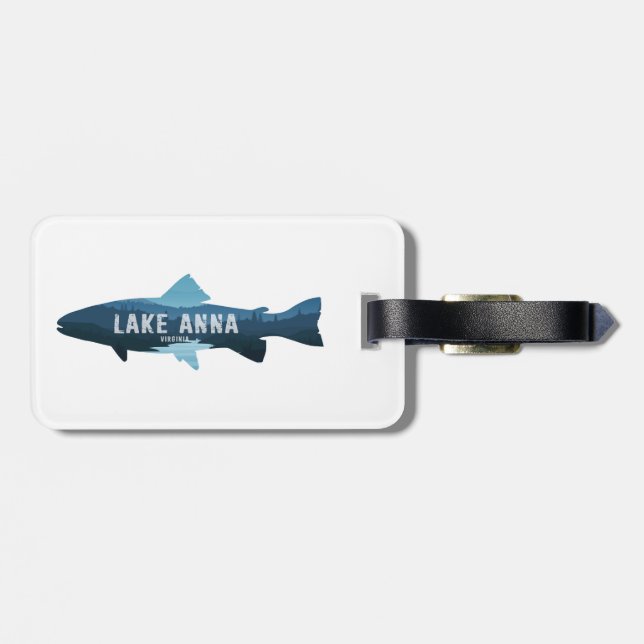 Lake Anna Virginia Fisch Gepäckanhänger (Rückseite horizontal)