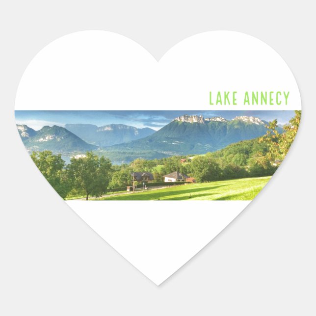 Lake Annecy Stickers (Herz) (Vorderseite)