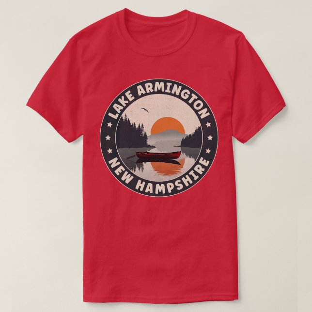 Lake Armington New Hampshire Sunset T-Shirt (Design vorne)