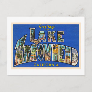 Lake Arrowhead California CA Großer Brief Postkart Postkarte