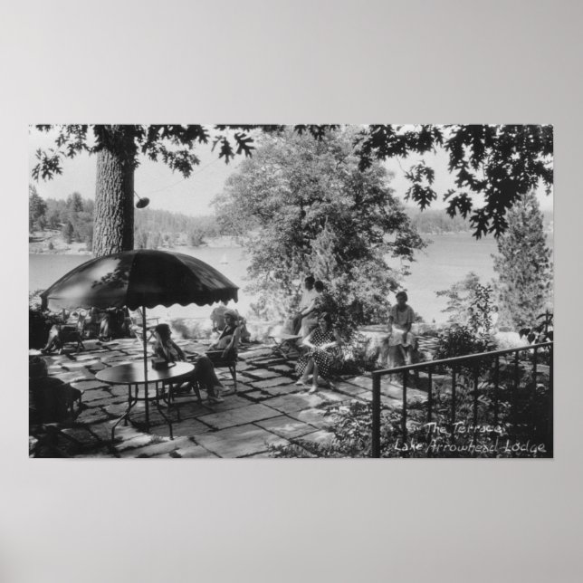 Lake Arrowhead, California Lodge View & Terrace Poster (Vorne)