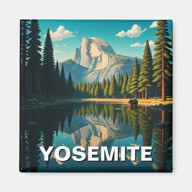Lake at Yosemite National Park Halbedom Magnet (Vorne)