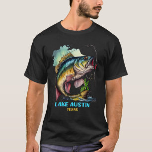 Lake Austin Texas TX Fliegenfischen Ausflug Angler T-Shirt