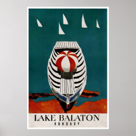Lake Balaton Plakat Ungarn Reise Druck Ungarisch