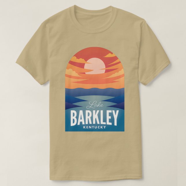 Lake Barkley KY Retro Sunset T-Shirt (Design vorne)