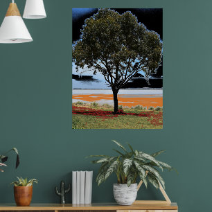 Lake Beac Solo Tree Poster