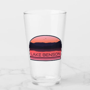 Lake Benson North Carolina Red Sunrise Glas