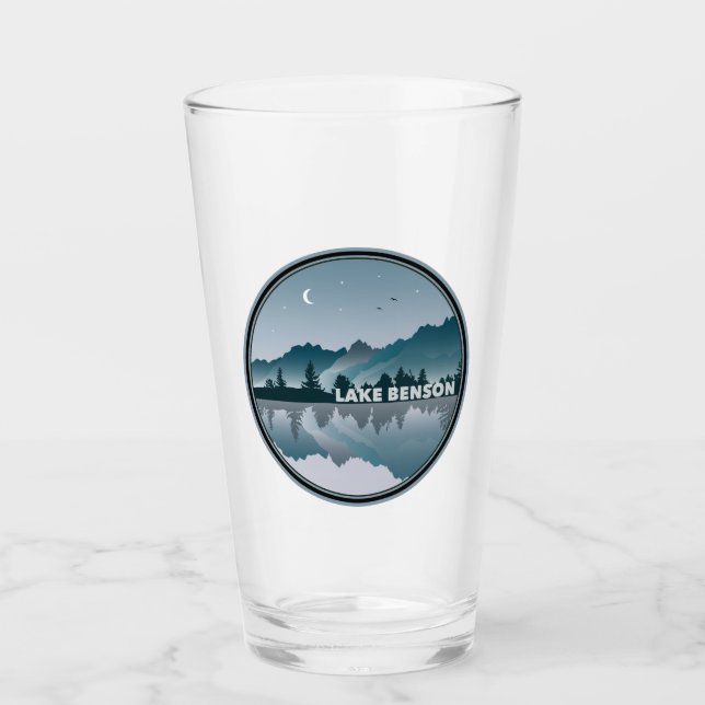 Lake Benson North Carolina Reflektion Glas (Vorderseite)