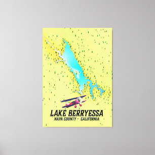 Lake Berryessa Napa County, Kalifornien Leinwanddruck