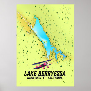 Lake Berryessa Napa County, Kalifornien Poster
