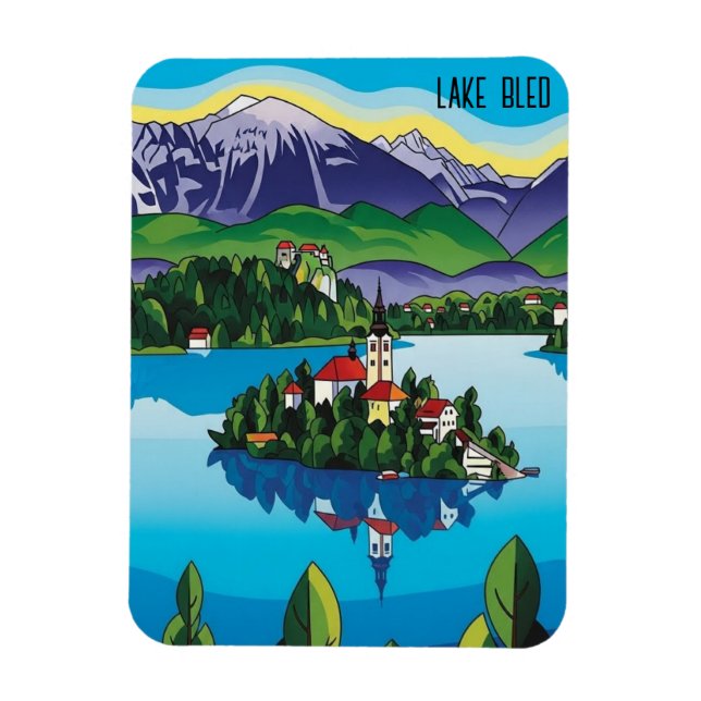 Lake Bled Slovenia Magnet (Vertikal)