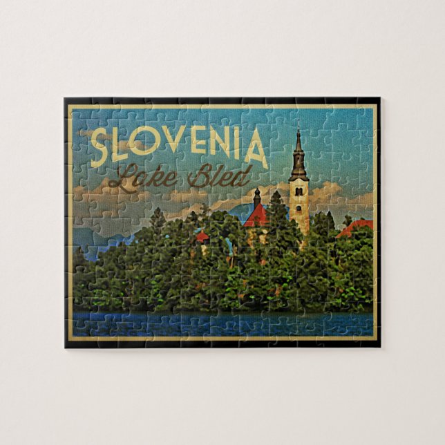 Lake Bled Slovenien Puzzle (Horizontal)