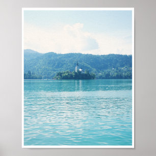 Lake Bled Slowenien Landschaftlich Landschaftsfoto Poster