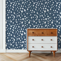Lake Blue and White Abstrakt Dots